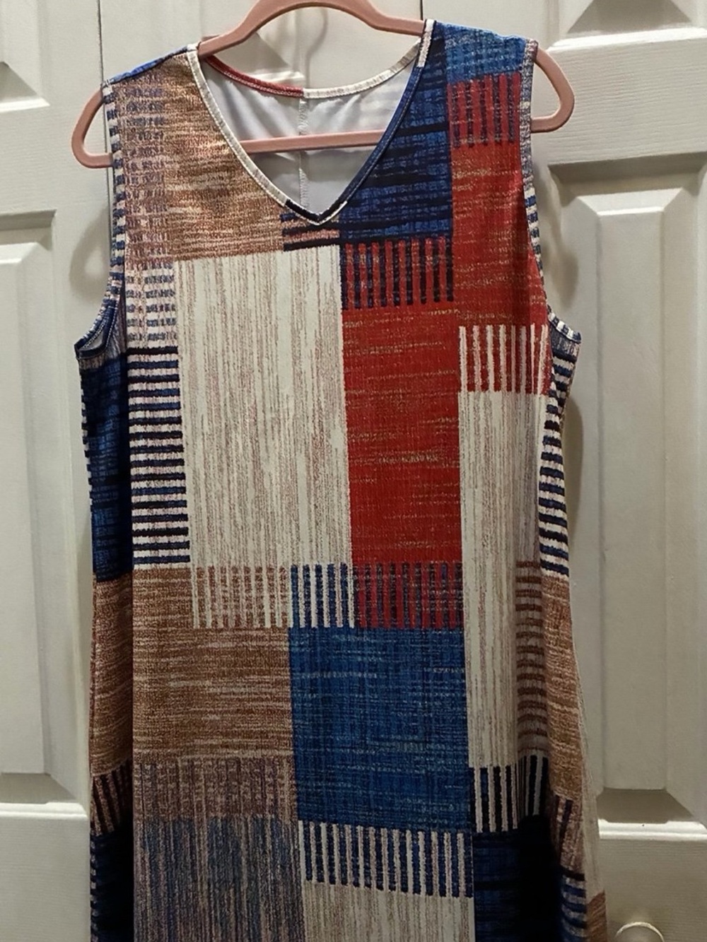 New! Women’s Assorted Colors Fashion Vintage Sleeveless V-Neck Dress. XX-Large.